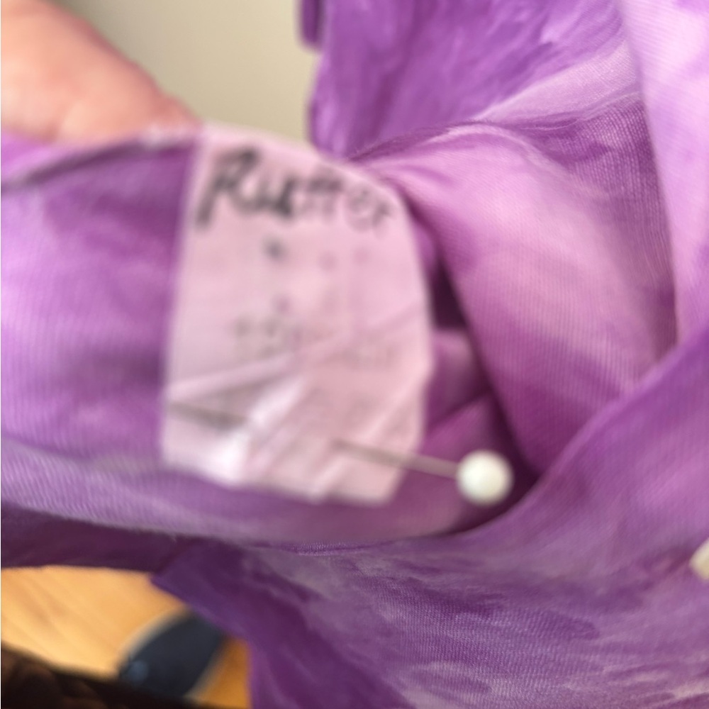 Kiwi Purple Casual Button Down Shirt with Tie-Dye Design - Picture 7 of 16